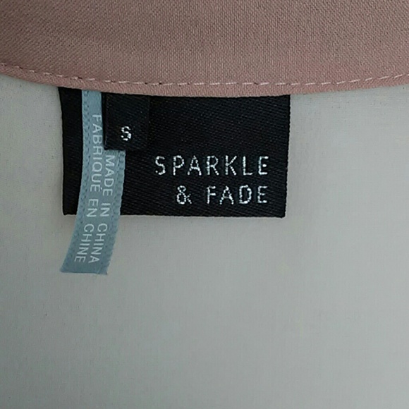 🌹 SPARKLE & FADE | Two-Tone Sheer Blouse Size S - Picture 6 of 7